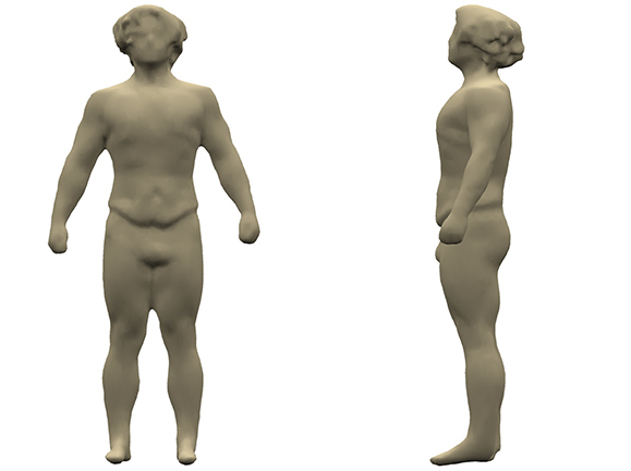 Body scans of man after fitness transformation.