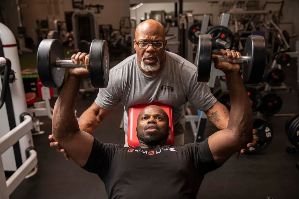 Weightlifting workout for man with one-on-one personal training support with Turk - TTP Fitness