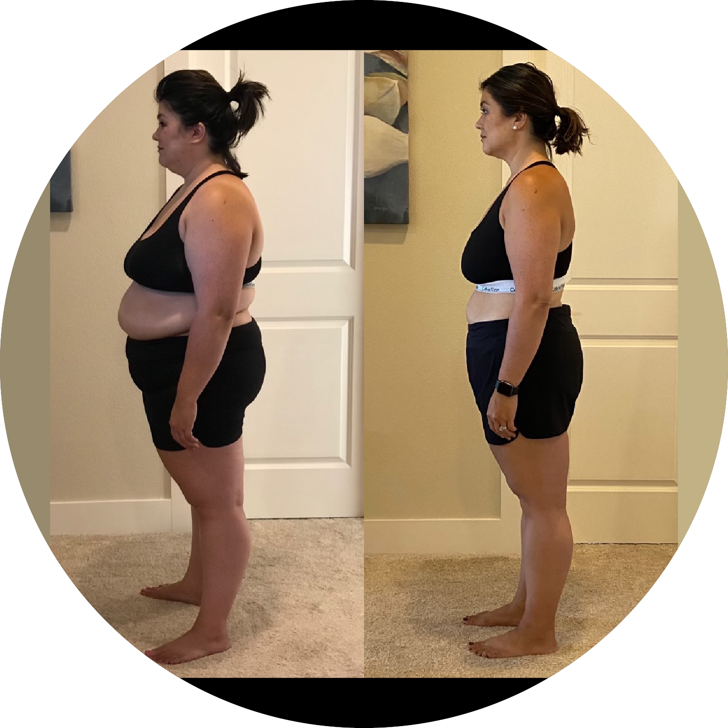 TTP-Fitness-2024-11-Savannah-Transformation-Pictures - Before and after weight loss, side profile